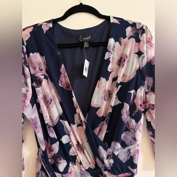 ConnectedWomen's Floral-Print 3/4-Sleeve Midi Dress - Picture 8 of 12